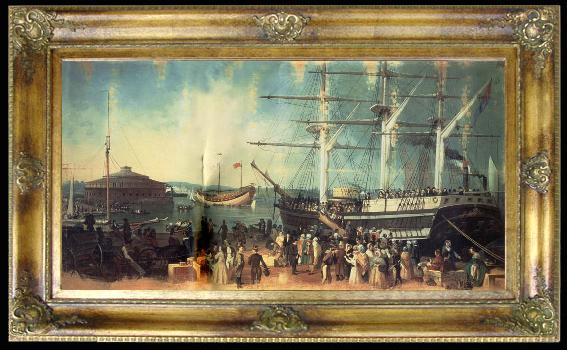 framed  Samuel Bell Waugh The Bay and Harbor of New York, Ta038